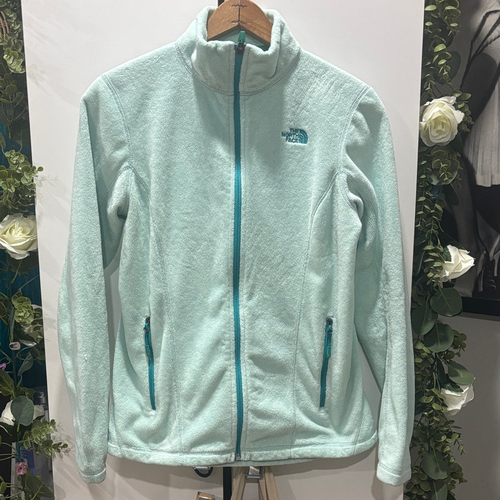 The North Face Women's Mint Aqua Full-Zip Fleece Jacket